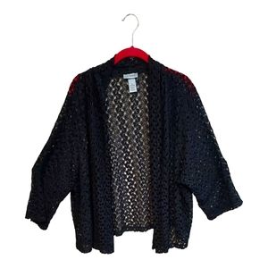 Catherine's Black Lace Cover Up Sweater